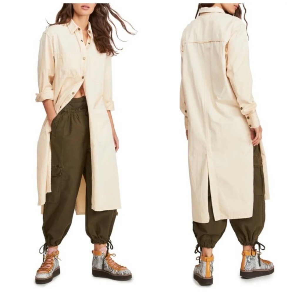 Free People "Fearless Longline Shirt Dress"